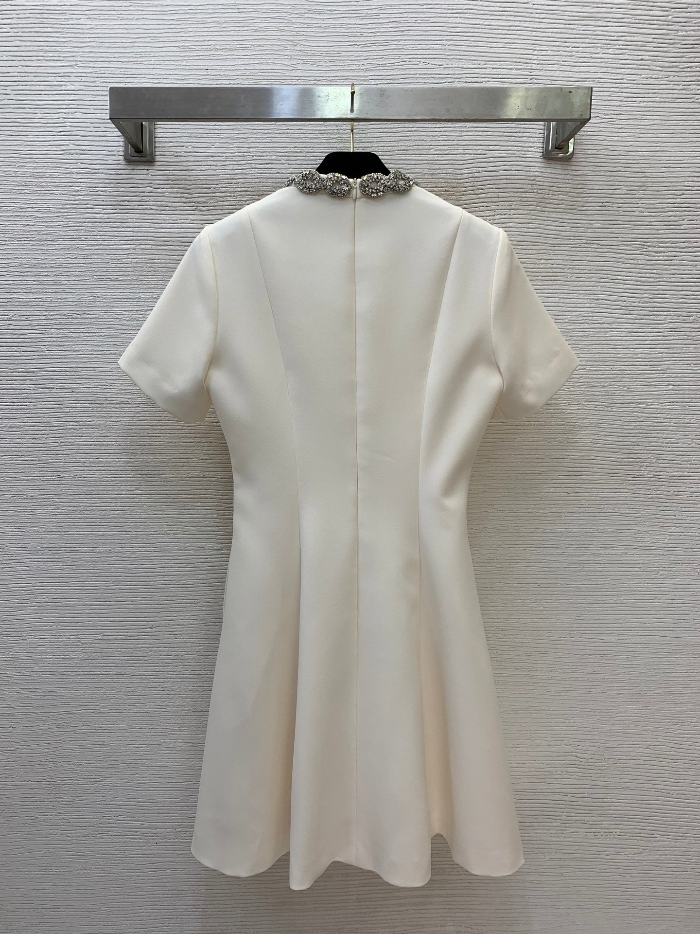 VALENTINO 26S NECK SHORT-SLEEVE A-LINE DRESS 341