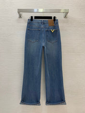 VALENTINO 26S HIGH-WAIST WIDE-LEG JEANS 331