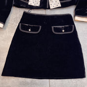 MIUMIU TOP AND SKIRT SET STYLE 775