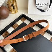 CELINE 26S BELT 25 MM IN CAMEL SUEDE 657473