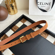CELINE 26S BELT 25 MM IN CAMEL SUEDE 657474