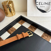 CELINE 26S BELT 25 MM IN CAMEL SUEDE 657474