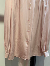 VALENTINO 26S FEATHER-TRIMMED SILK SHIRT 353
