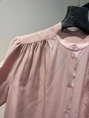 VALENTINO 26S FEATHER-TRIMMED SILK SHIRT 353