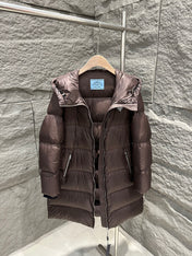 PRADA 25S LONG DOWN COAT WITH HOOD 226