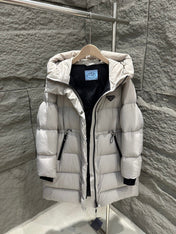 PRADA 25S LONG GOOSE DOWN COAT WITH HOOD 231