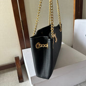 NEWSPAPER TRIOMPHE SOFT 31 BLACK IN CALFSKIN