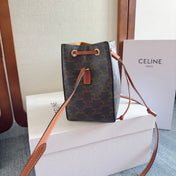 MICRO SAILOR 17 IN BLACK TRIOMPHE CANVAS AND BROWN CALFSKIN TRIM