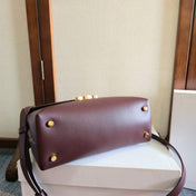 CELINE 25S MEDIUM NINO BAG 25MM IN SYRAH RED CALFSKIN GOLD HARDWARE