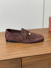 LP 26S SUMMER CHARMS WALK LOAFER IN DARK BROWN SUEDE GOLD HARDWARE