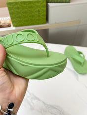 THONG PLATFORM IN PISTACHIO GREEN IMPORTED TPU