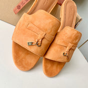 Summer Charms Sandals in Brown Suede
