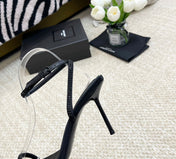 SL GEORGIA SANDALS PUMP BLACK SATIN