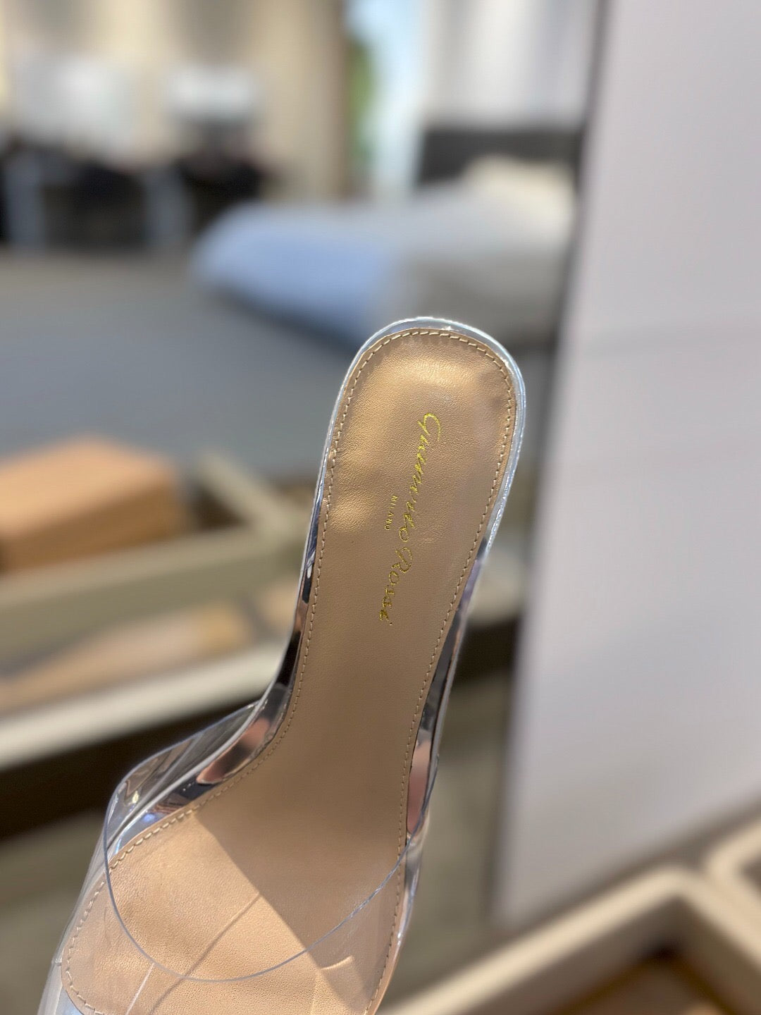 GIANVITO ROSSI 26S HEELED SANDALS 105 MM IN SILVER CALFSKIN