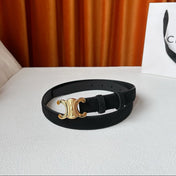 CELINE 26S BELT 25 MM IN BLACK SUEDE 666329