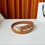 CELINE 26S BELT 25 MM IN CAMEL SUEDE 666330