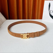 CELINE 26S BELT 25 MM IN CAMEL SUEDE 666330