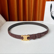 CELINE 26S BELT 25 MM IN CHOCOLATE SUEDE 666331