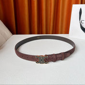 CELINE 26S BELT 25 MM IN CHOCOLATE SUEDE 666333