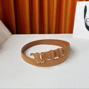 CELINE 26S BELT 25 MM IN CAMEL SUEDE 666334