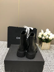 SHORT BOOTS BLACK LAMBSKIN