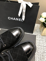 SHORT BOOTS BLACK SUEDE LAMBSKIN