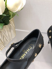 MARY JANE BLACK LAMBSKIN ATTACH METAL