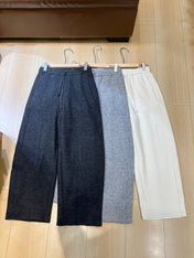 LP 26S LIGHT WOOL-BLEND WIDE-LEG PANTS 625