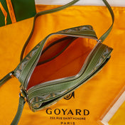 CAP-VERT PM BAG 22 IN WOODLAND GREEN GOYARDINE CANVAS