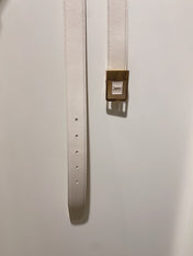 YSL 25S BELT 30 MM IN CREAM WHITE CALFSKIN 520626