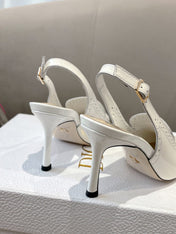 BOY SLINGBACK PUMP 35 MM IN WHITE CALFSKIN
