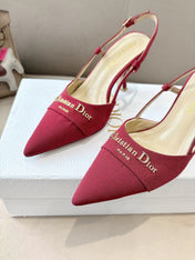 MY DD SLINGBACK PUMP 85MM IN RED DENIM