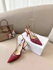 MY DD SLINGBACK PUMP 85MM IN RED DENIM