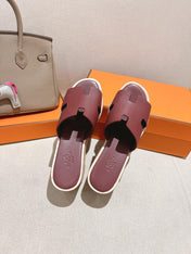 HM 25S HIGH WEDGE SANDALS IN RICH WINE RED LAMBSKIN STYLE 21
