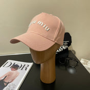 MIUMIU EMBROIDERED DENIM BASEBALL CAP STYLE 77