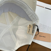 MIUMIU VELVET BASEBALL CAP STYLE 58