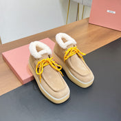 CHUKKA BOOTS IN BEIGE SUEDE WITH WOOL LINING