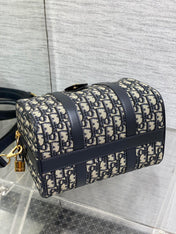 GROOVE 25 BAG IN BLACK MIX BEIGE OBLIQUE MONOGRAM JACQUARD