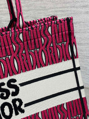MISS TOTE 36 IN MAGENTA PURPLE CANVAS
