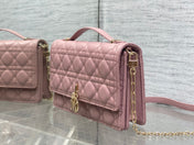 MINI BAG 24 IN ROSE PINK PATENT CANNAGE CALFSKIN
