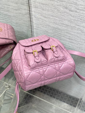 MEDIUM 25 CARO BACKPACK FLAMINGO PINK MACROCANNAGE LAMBSKIN