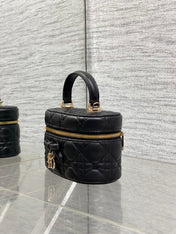 DIOR 26S MINI VANITY 17 IN BLACK LAMBSKIN