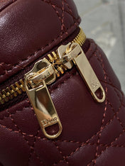 DIOR 26S MINI VANITY 17 IN BURGUNDY LAMBSKIN