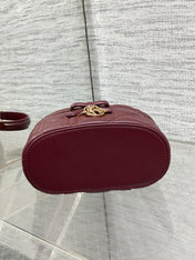 DIOR 26S MINI VANITY 17 IN BURGUNDY LAMBSKIN