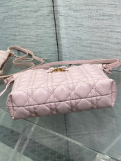 DIOR 26S ADIORABLE BUCKET BAG 20 IN LIGHT PINK LAMBSKIN
