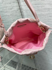 DIOR 26S ADIORABLE BUCKET BAG 20 IN LIGHT PINK LAMBSKIN
