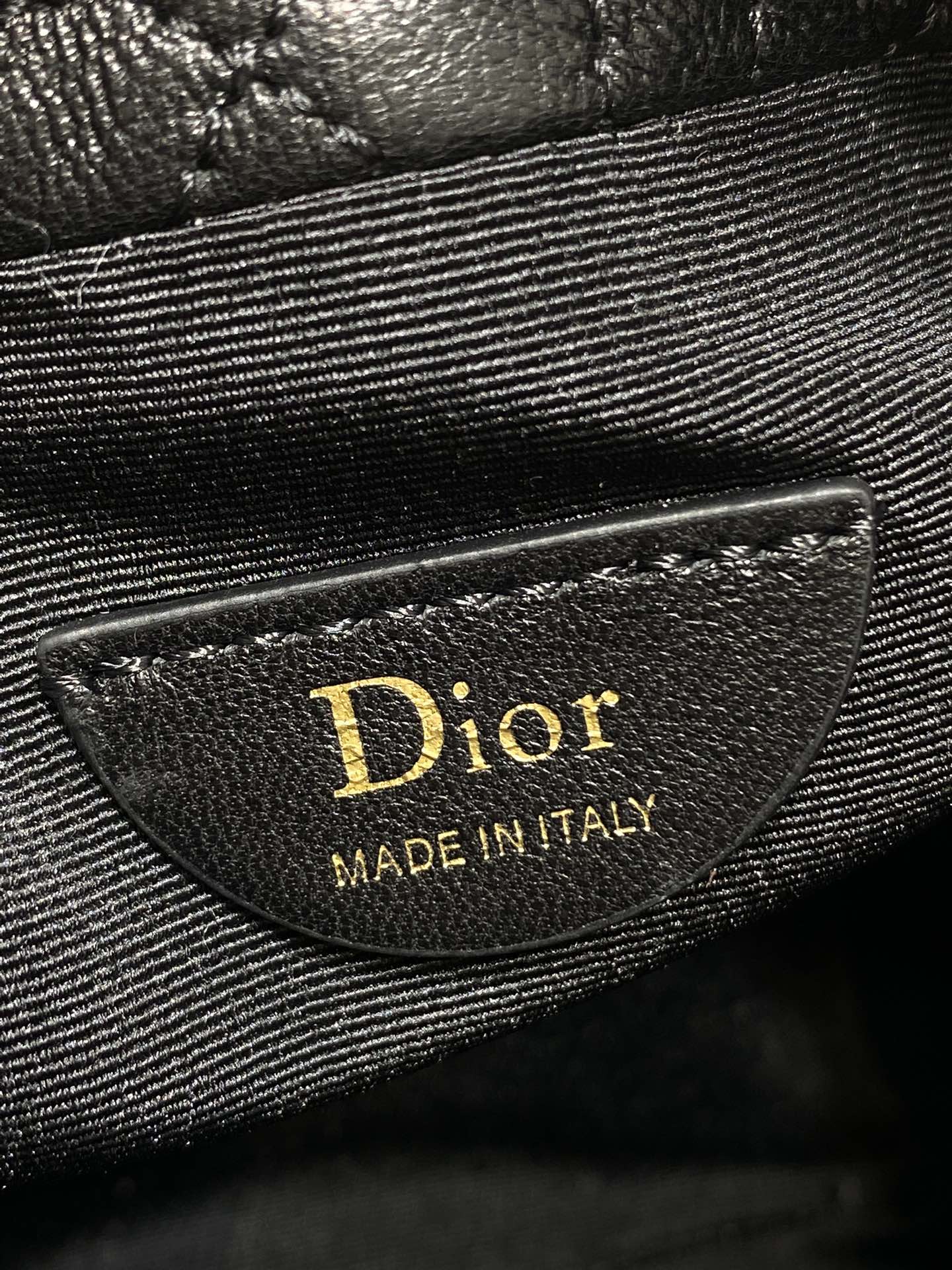 DIOR 26S ADIORABLE BUCKET BAG 20 IN BLACK LAMBSKIN