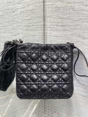 DIOR 26S ADIORABLE BUCKET BAG 20 IN BLACK LAMBSKIN