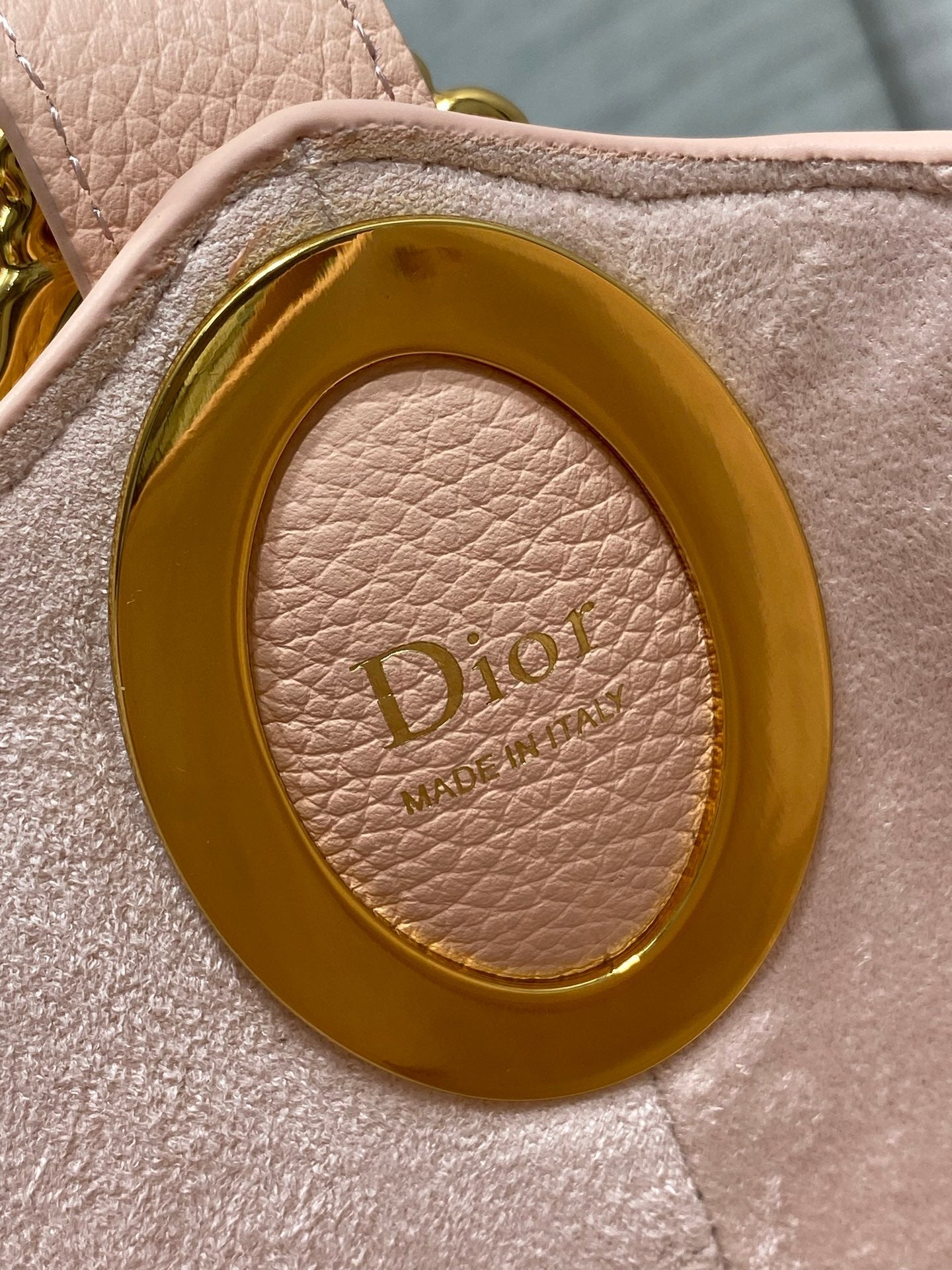DIOR 26S MEDAILLON BUCKET BAG 26 IN LIGHT PINK CALFSKIN