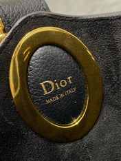 DIOR 26S MEDAILLON BUCKET BAG 26 IN BLACK CALFSKIN
